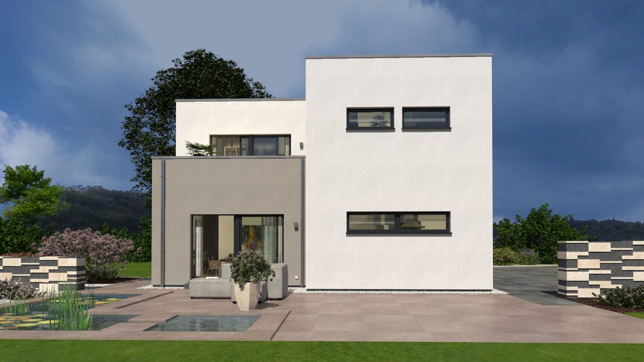 Haus mit perfekter Optik, mit Flachdach, im Bauhausstil ! Preis mit einem Grundstück berücksichtigt !