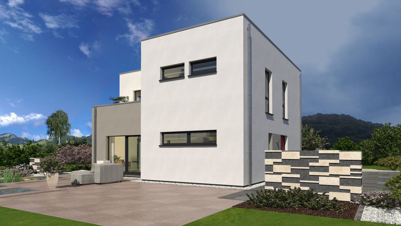 Haus mit perfekter Optik, mit Flachdach, im Bauhausstil ! Preis mit einem Grundstück berücksichtigt !