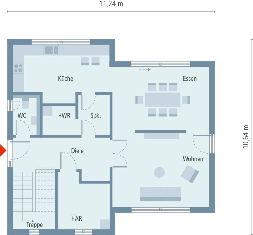 Haus mit perfekter Optik, mit Flachdach, im Bauhausstil ! Preis mit einem Grundstück berücksichtigt !