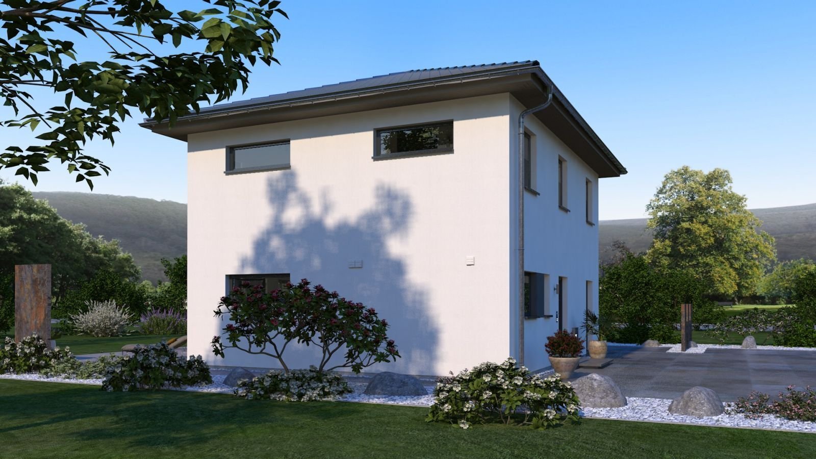 MODERNE STADTVILLA MIT ELEGANTEM WALMDACH