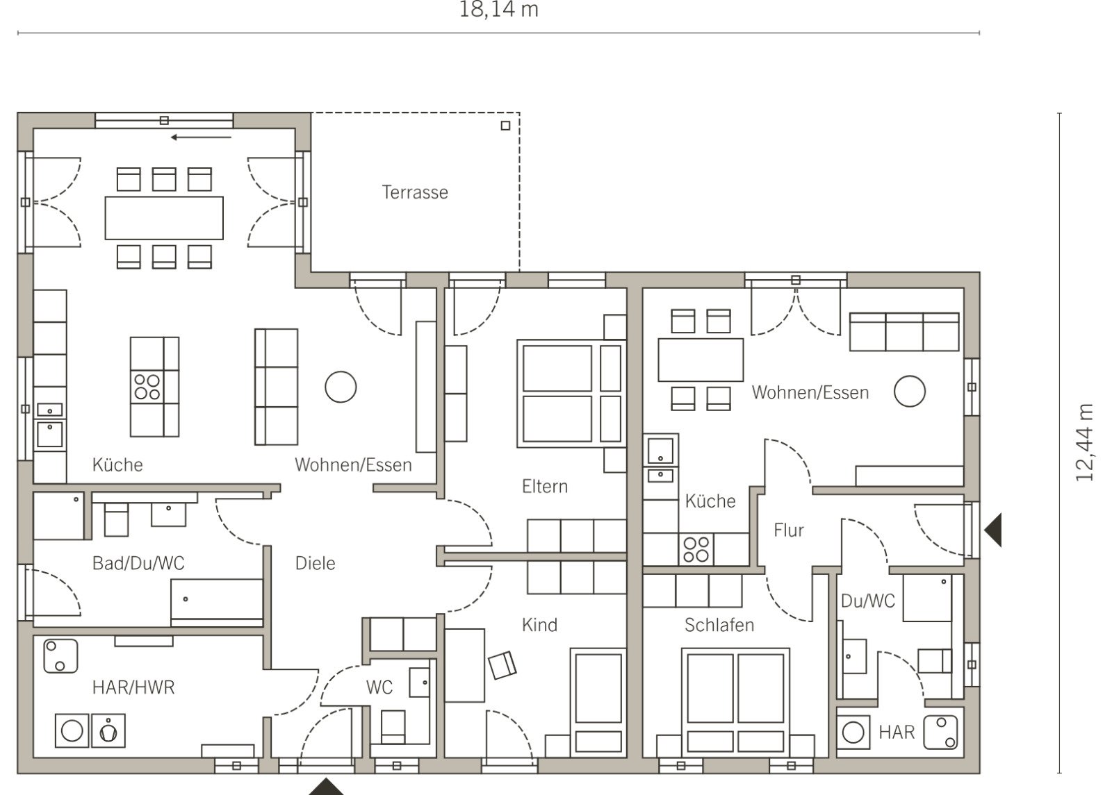 Ein Bungalow für 2 Familien! Haus und Grundstück bereits kalkuliert!