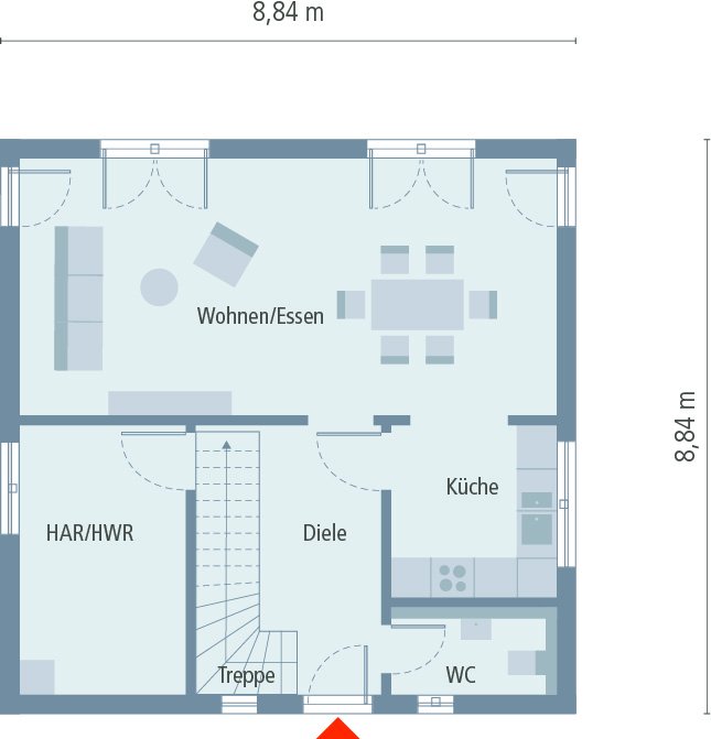 Ihr neues Haus zum wohnen, arbeiten und leben ! Mit Grundstück berechnet !