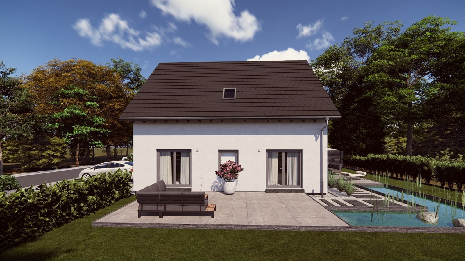 Große Familie oder gute Freunde. Bauen Sie zusammen und teilen sich die Kosten! Preis pro Doppelhaushälfte inkl. Grundstück!
