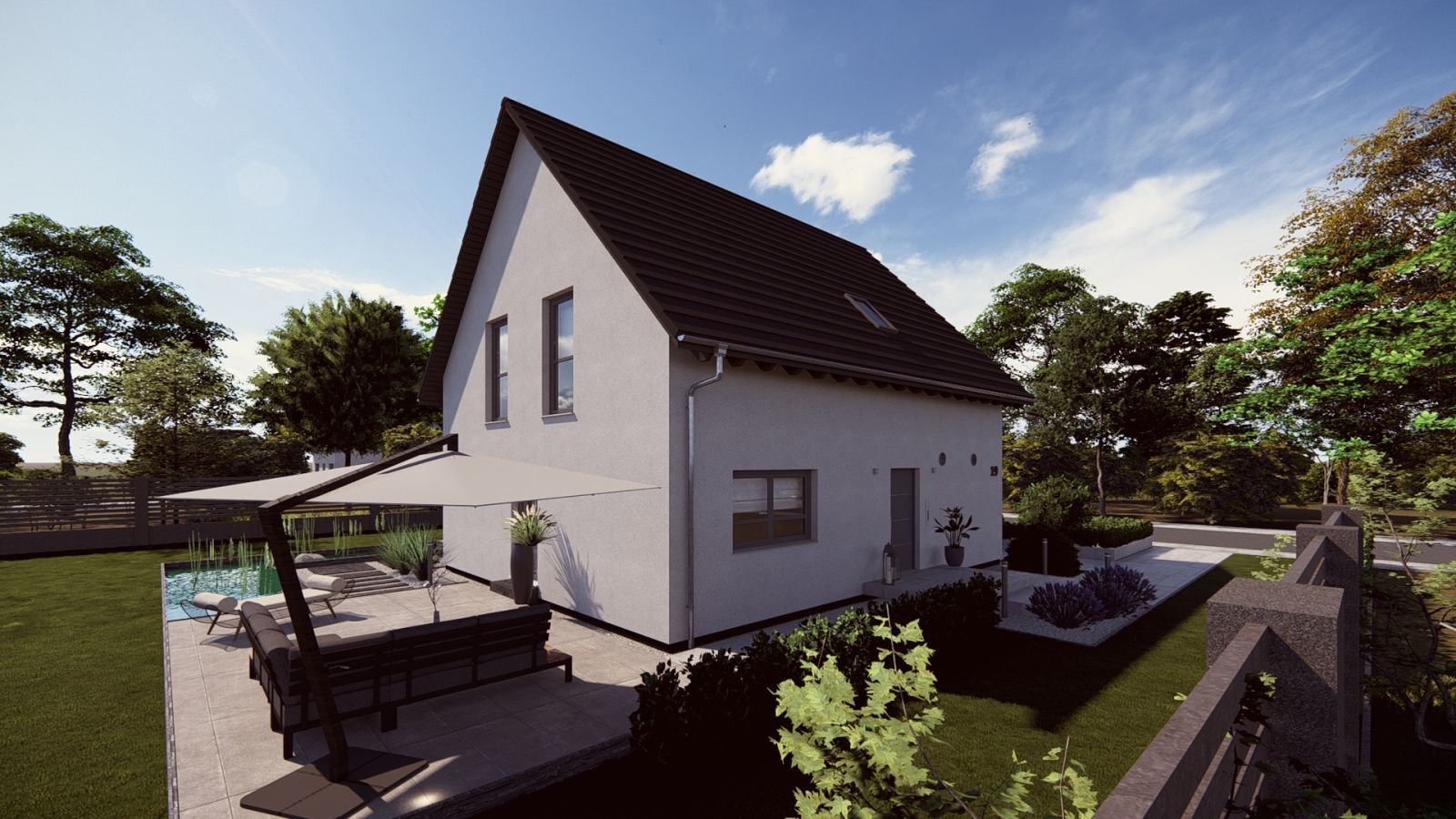 Große Familie oder gute Freunde. Bauen Sie zusammen und teilen sich die Kosten! Preis pro Doppelhaushälfte inkl. Grundstück!