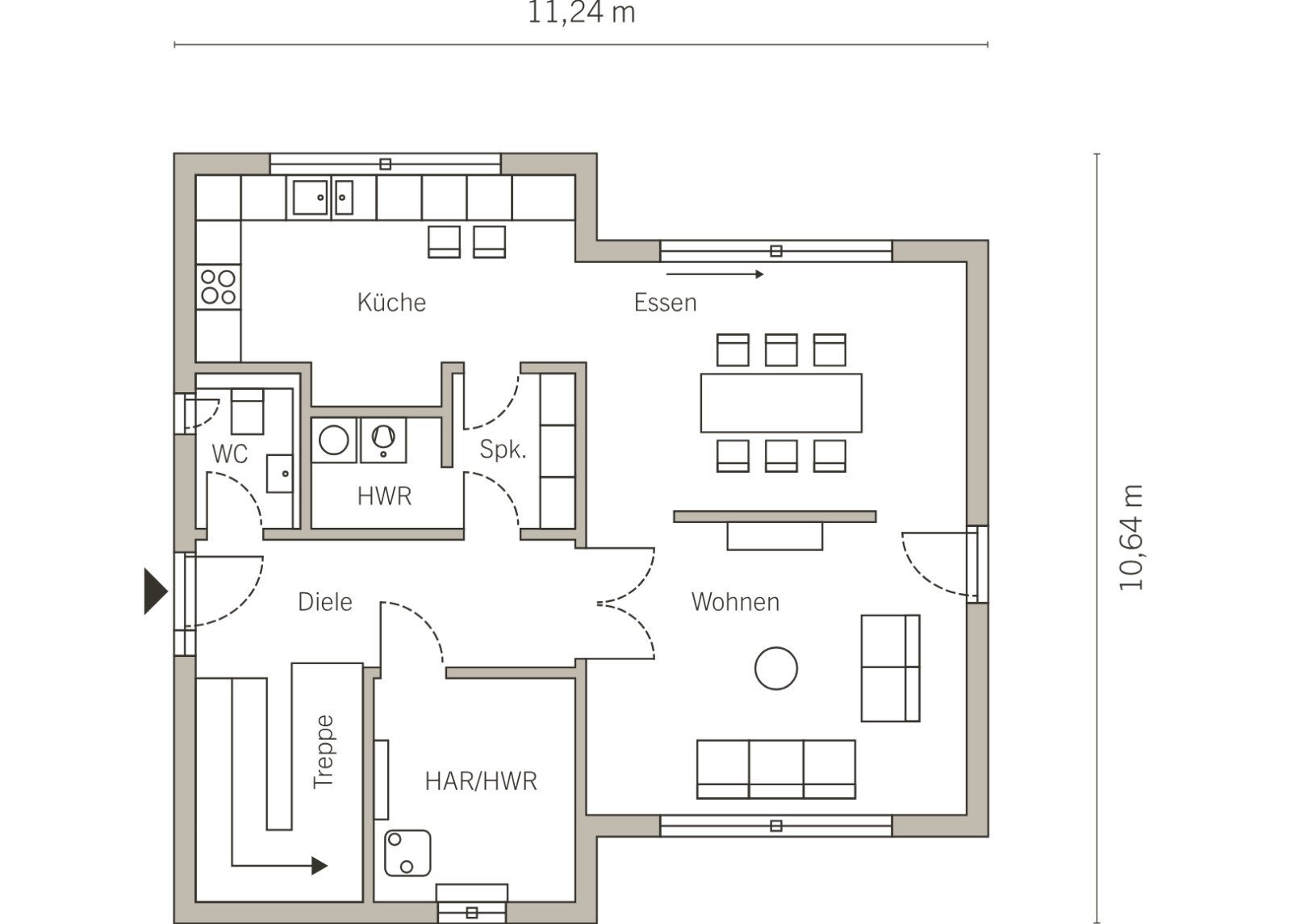 Über 50 m². Raum, der Alltag sortiert.