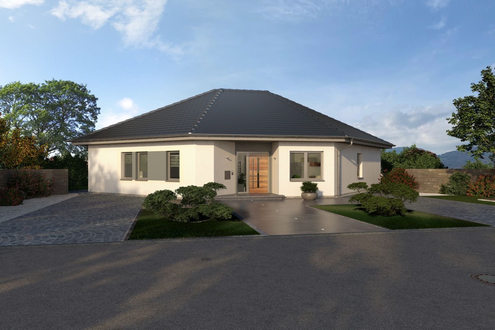 Alles auf einer Ebene – aber dieser Bungalow denkt Fläche nicht einfach rechteckig.