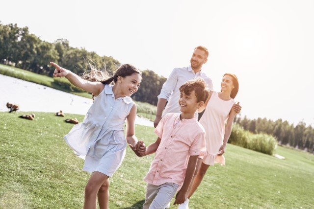 Glückliche Momente mit der Familie