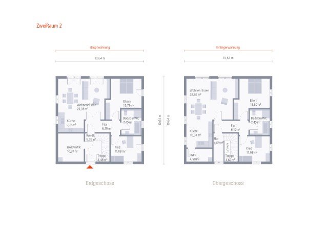 ZweiRaum  Grundriss EG+DG