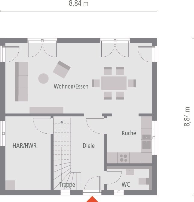 Grundriss Erdgeschoss Grundriss Erdgeschoss