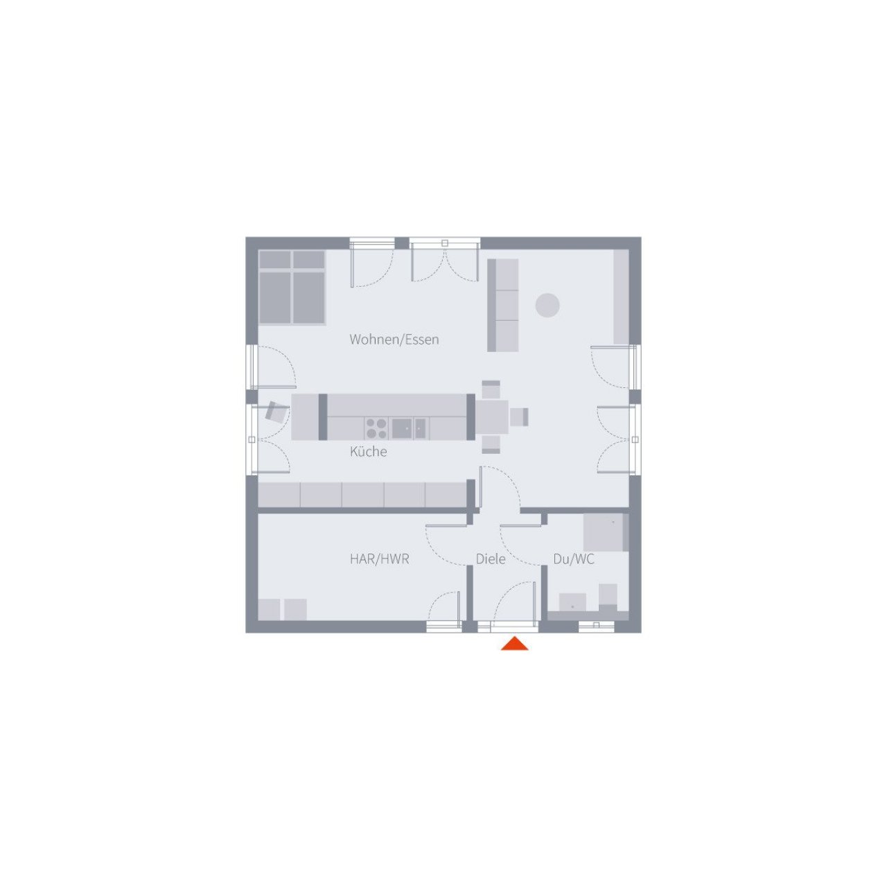 Grundriss Erdgeschoss mit Schlafzimmer planbar Grundriss Erdgeschoss mit Schlafzimmer planbar