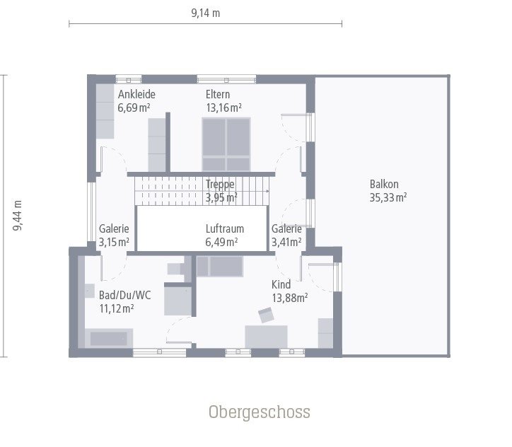 Grundsriss Obergeschoss Grundsriss Obergeschoss