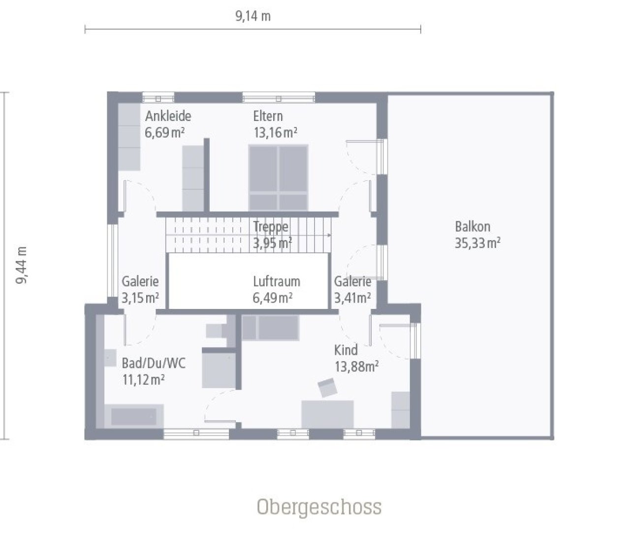 Grundsriss Obergeschoss Grundsriss Obergeschoss