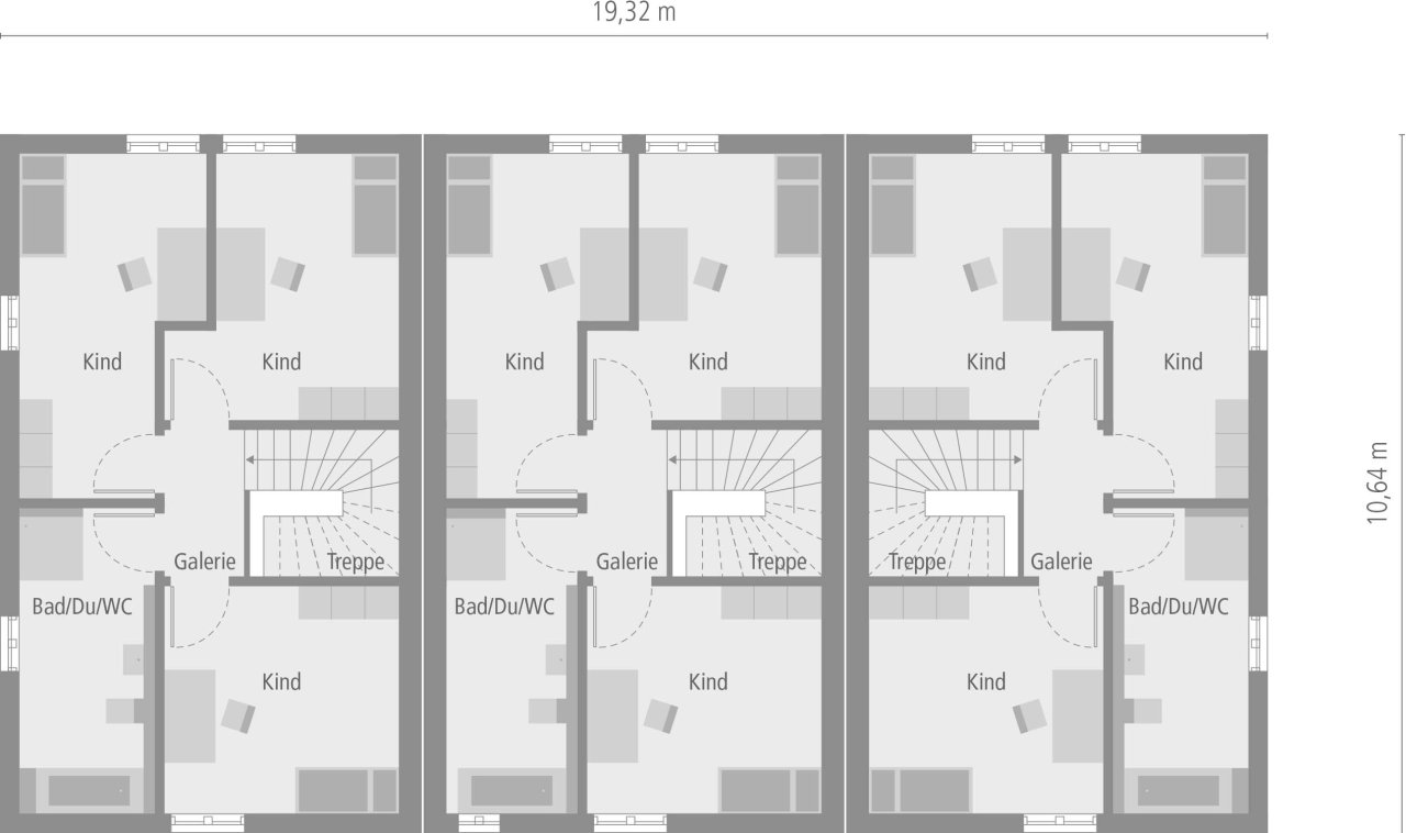 Reihenhaus OG Grundriß Etage Reihenhaus OG Grundriß Etage