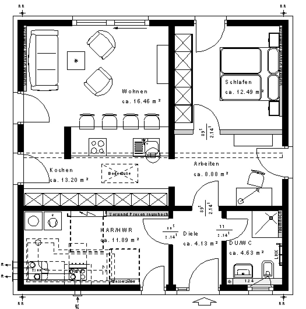 Bungalow Tiny Grundrissvariante Bungalow Tiny Grundrissvariante