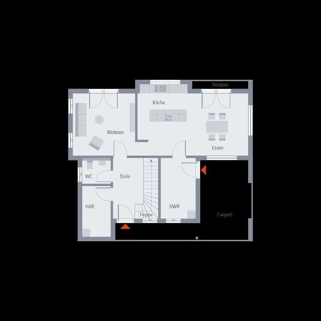 Stadtvilla Grundriss EG Stadtvilla Grundriss EG