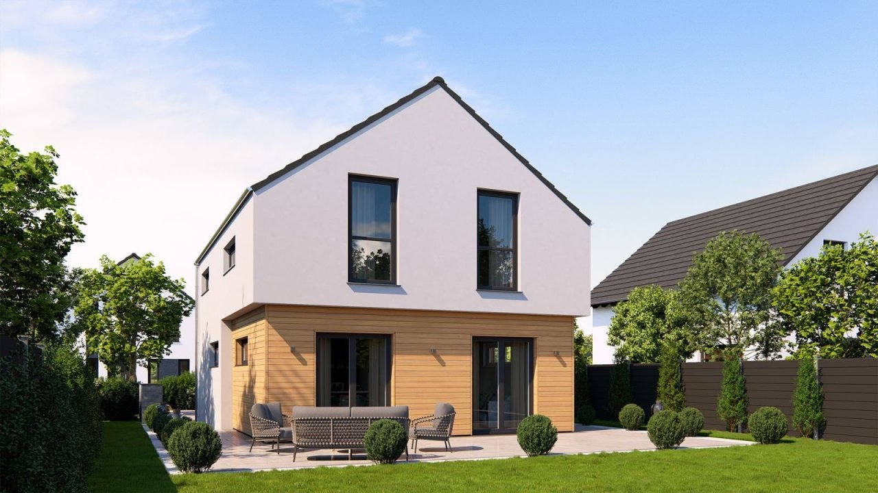 Ansicht Garten Satteldach
