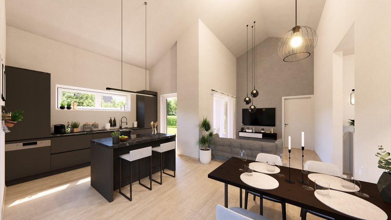 Ansicht Wohn- & Essbereich