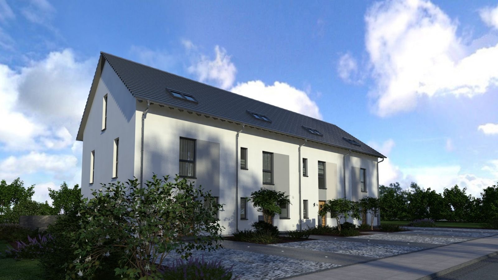 Ansicht Eingang komplettes Reihenhaus Ansicht Eingang komplettes Reihenhaus