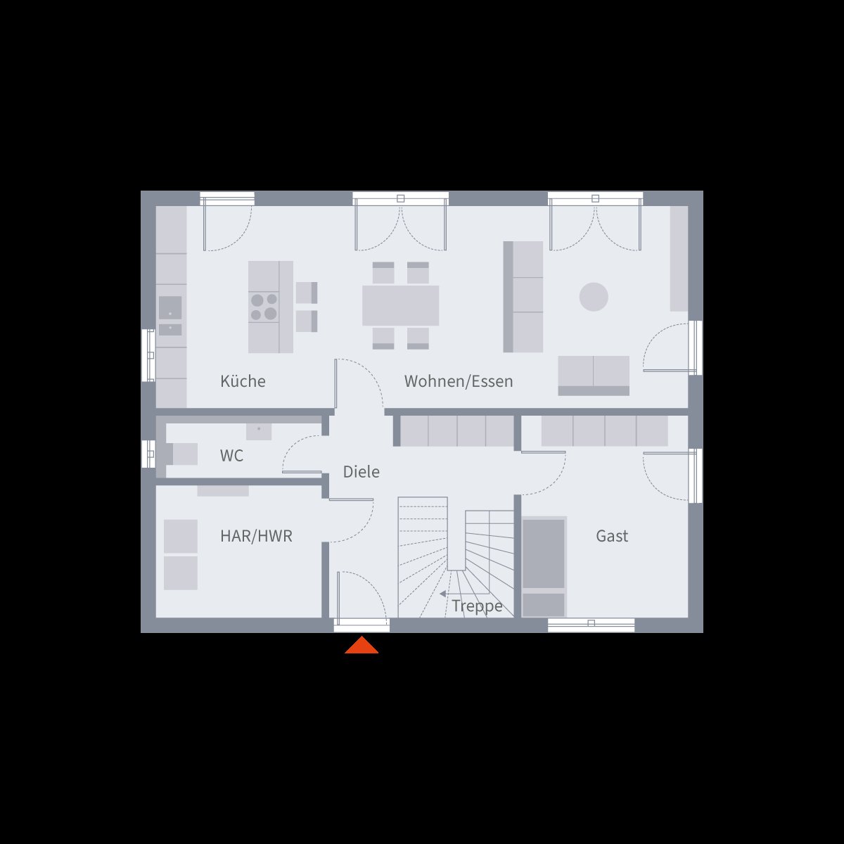 Stadtvilla 12.2 Grundriss EG