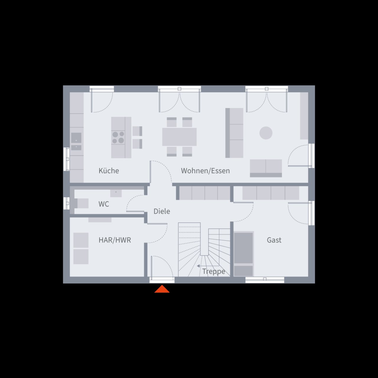 Stadtvilla 12.2 Grundriss EG