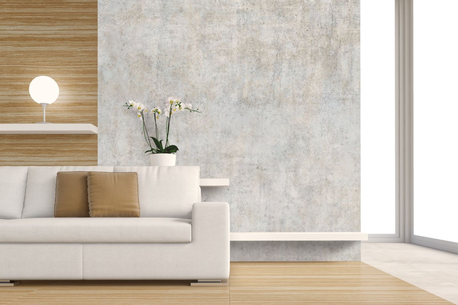 Wohnzimmer mit Sofa und Dekoration