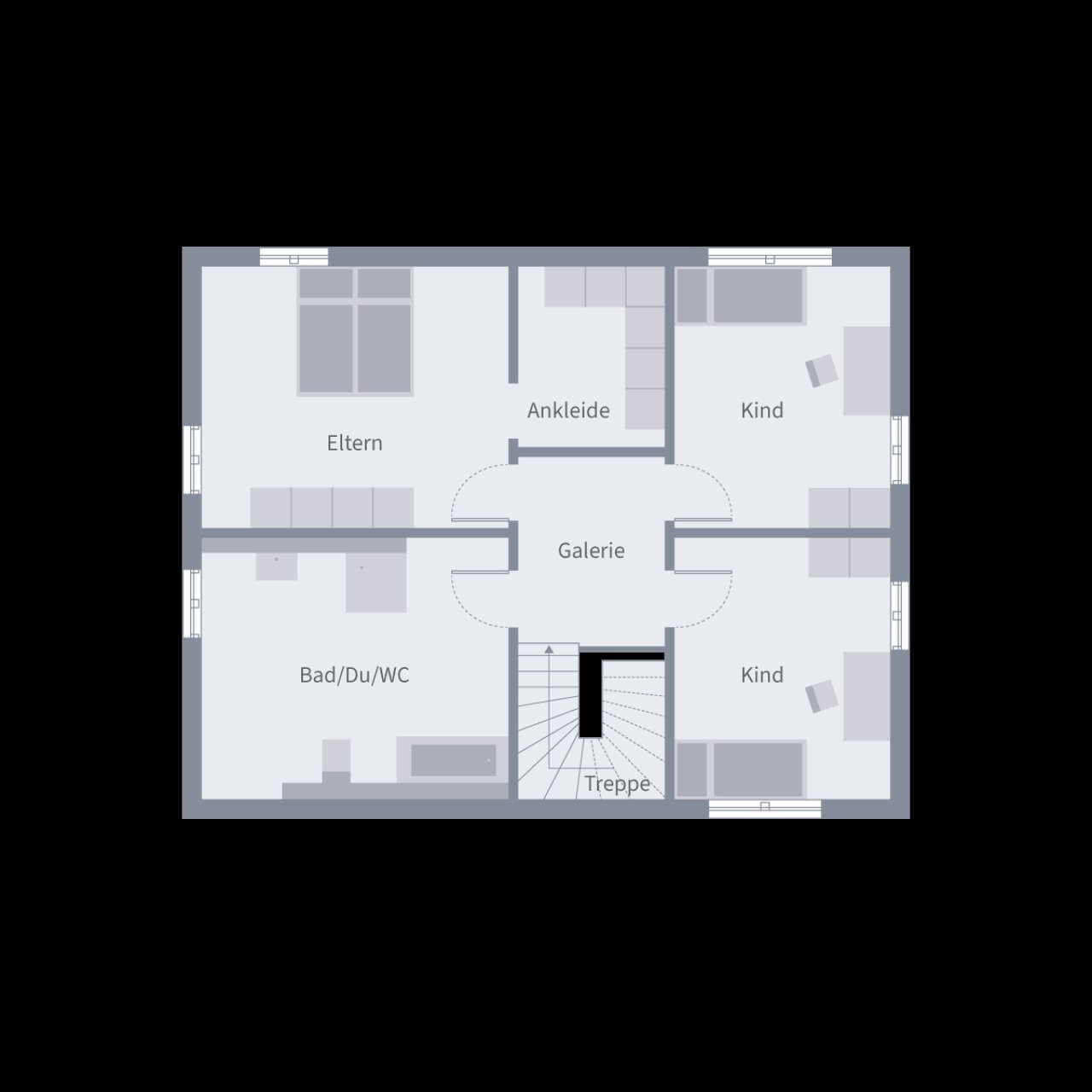 Stadtvilla 12.2 Grundriss OG