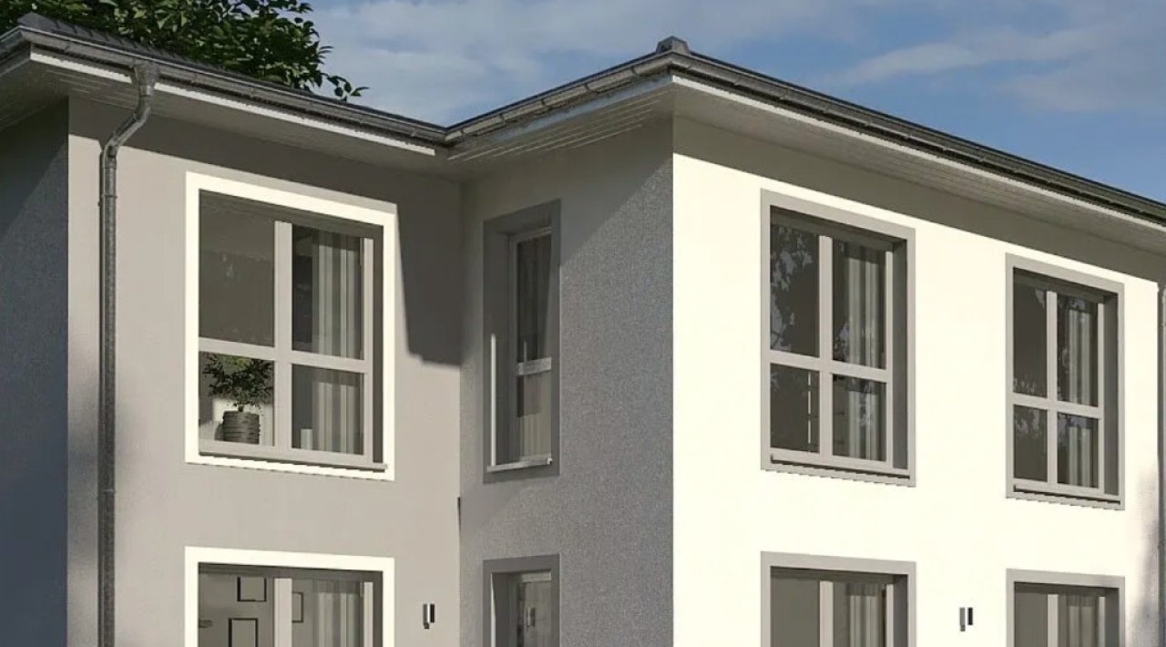 Stadtvilla 23 – Fassadenraster zweigeschossig – ohne Passepartout