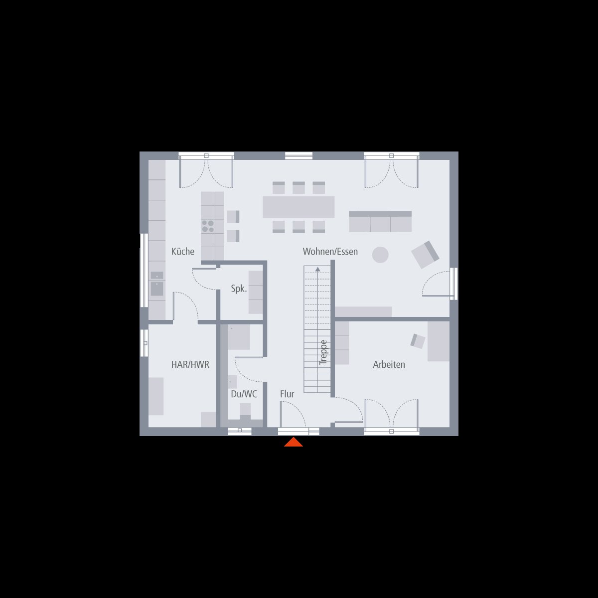 Stadtvilla 16 Grundriss EG