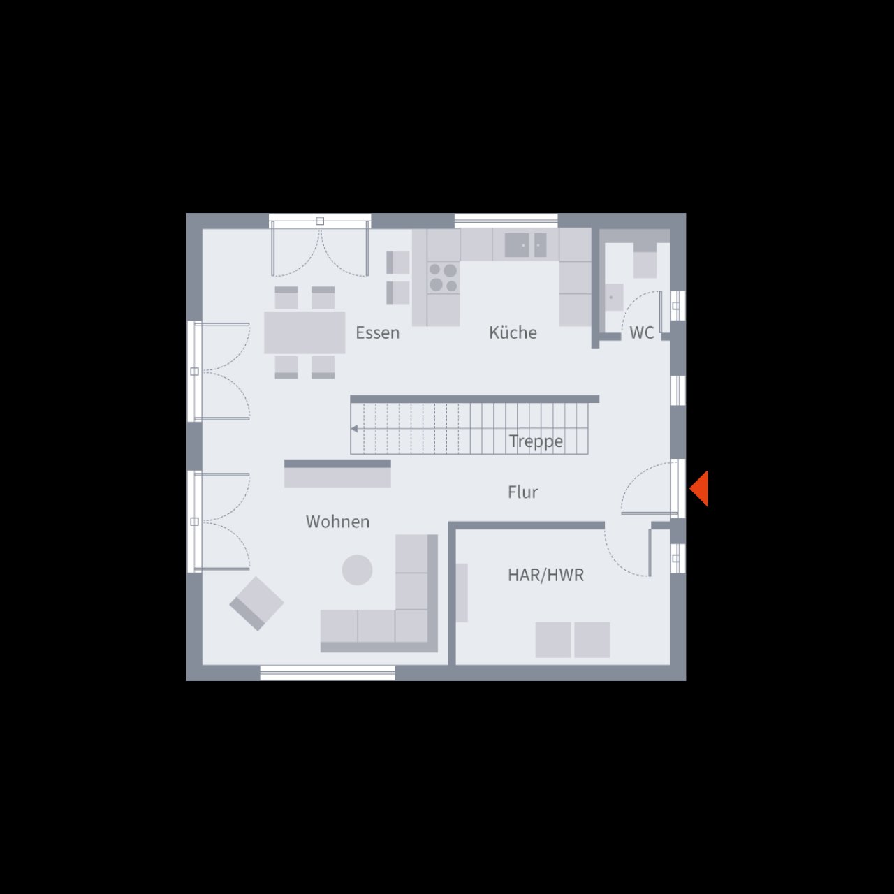 Stadtvilla 10.2 Grundriss EG