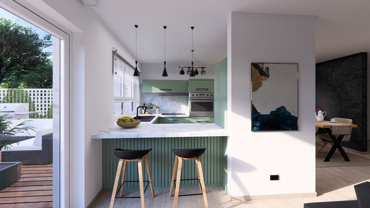 Ansicht Küche Wohneinheit 1