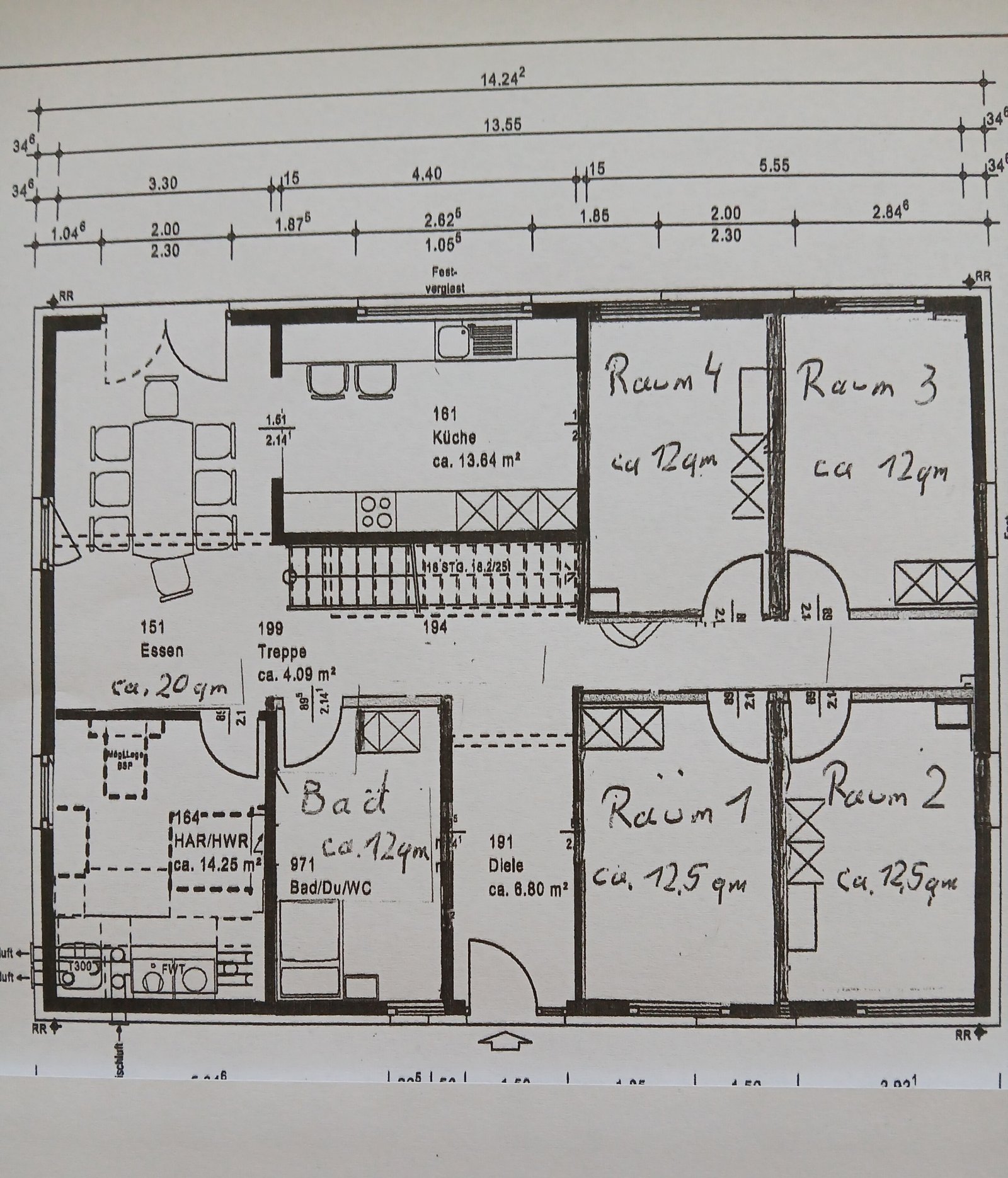 Design-Haus mit  Zimmern (EG)